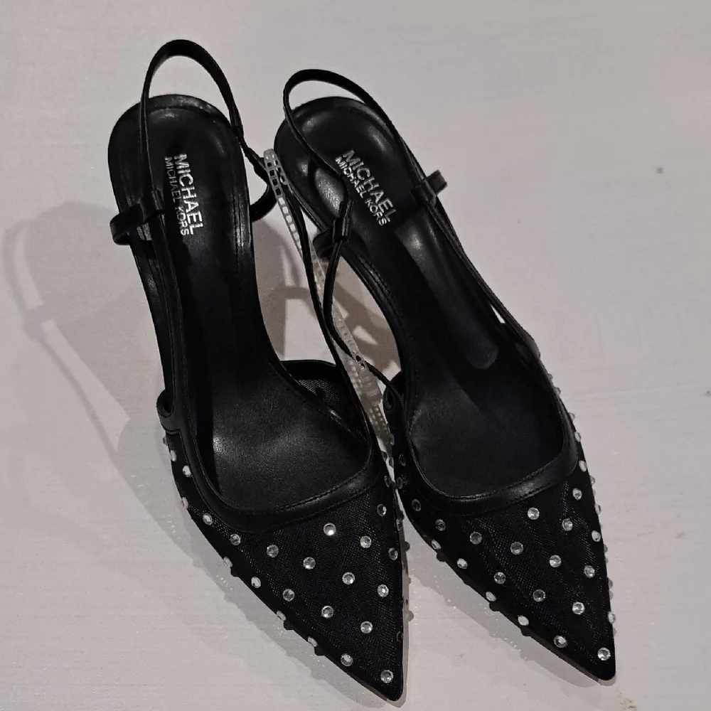 Michael MICHEAL Kors Alora Crystal Embellished Mesh Slingback Pump - Picture 4 of 8